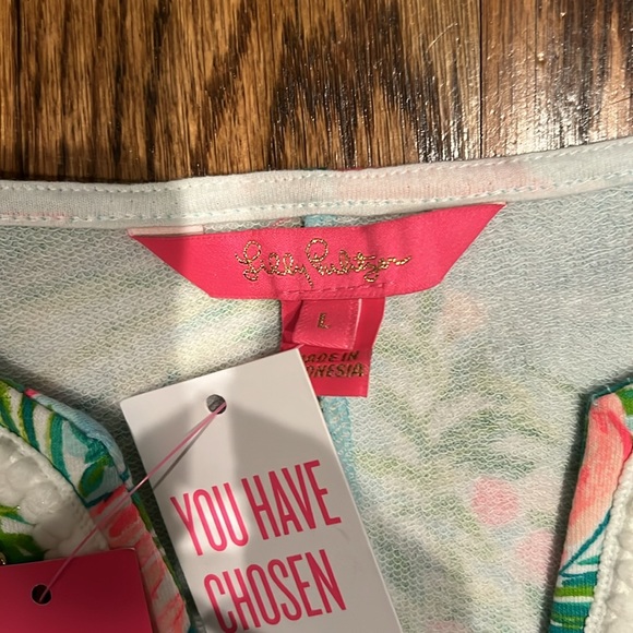 Lilly Pulitzer Harper Shift Dress in Floridita Pink Flamingo pattern Large NWT - Picture 7 of 9